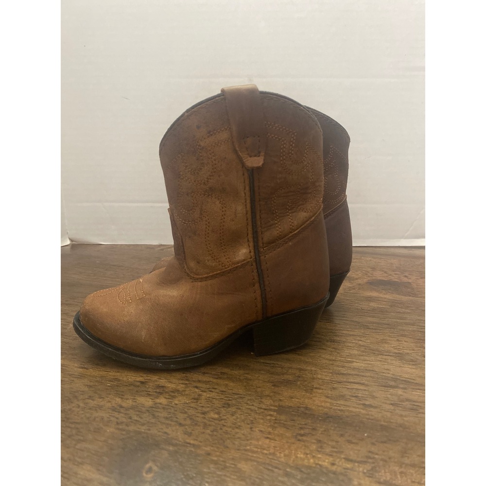 Smoky Mountain Boots Kids Brown Leather Western Cowboy Boots Style 3034T 7.5 D - Picture 4 of 6